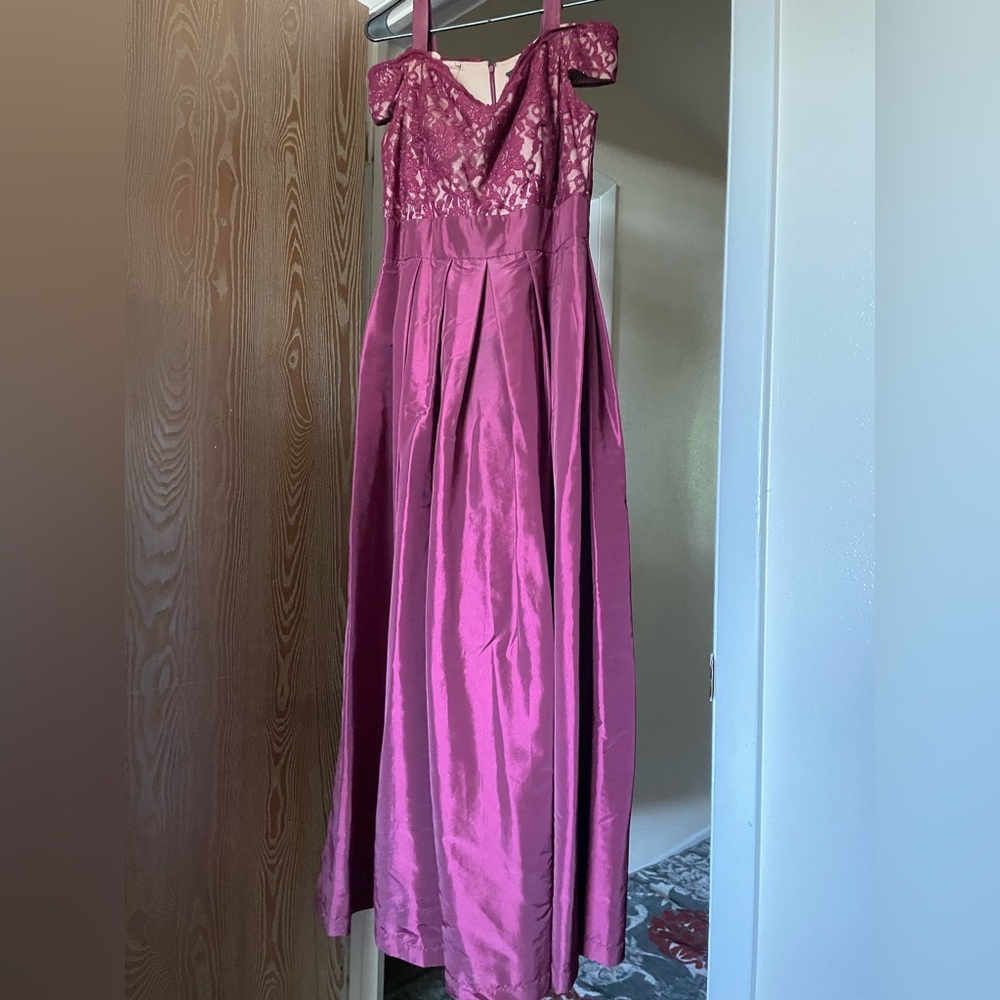 R&M richards maroon long dress